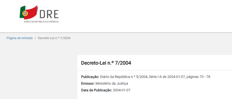 Decreto-Lei nº 7-2004 Decreto-Lei n.º 7/2004 - aspectos legais dos serviços da sociedade de informação