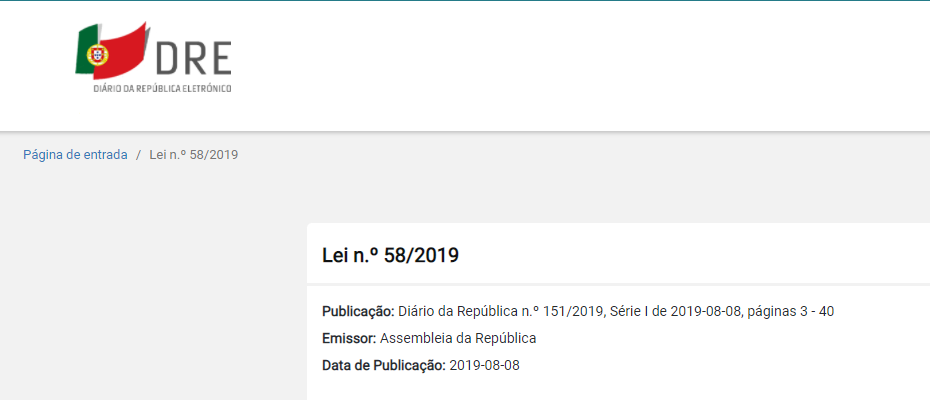 Lei nº 58-2019